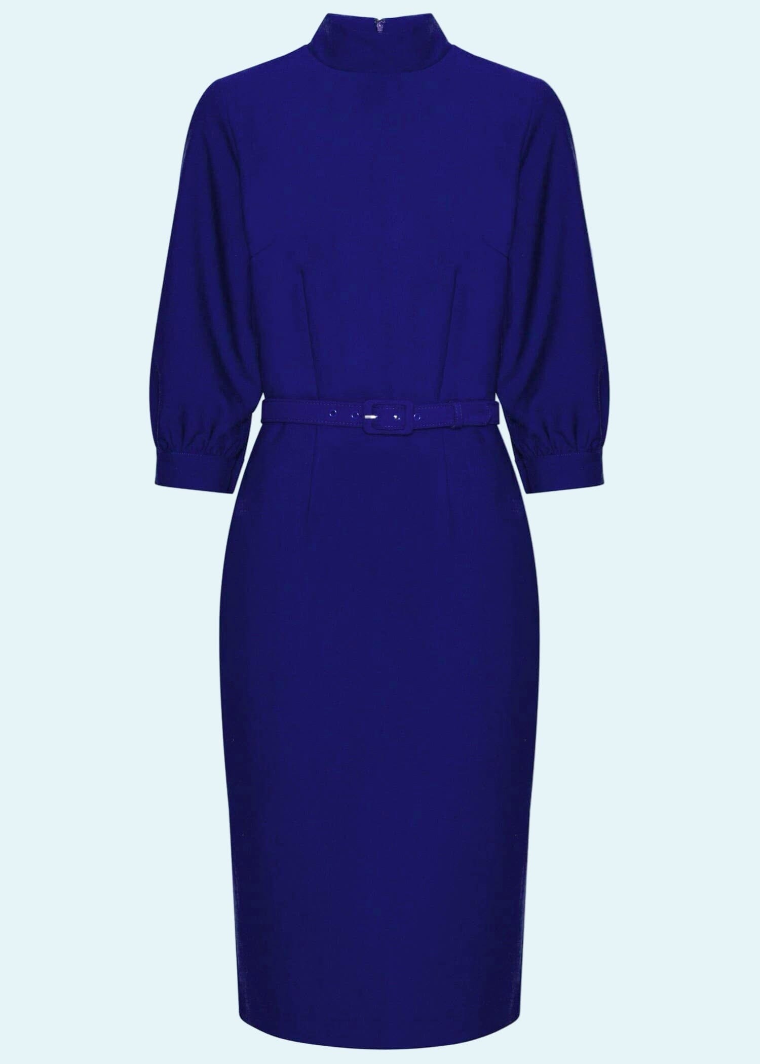 Audrey turtleneck kjole i kongeblå Kjoler Daisy Dapper 