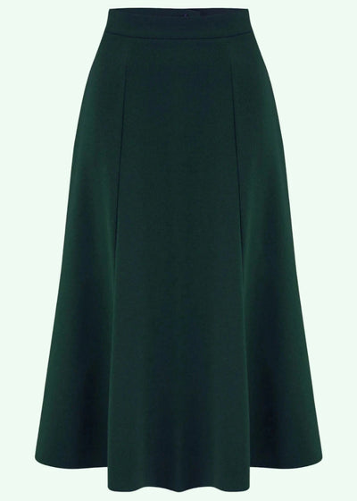 Bette Midi nederdel i flaskegrøn aline nederdel Weekend Doll 