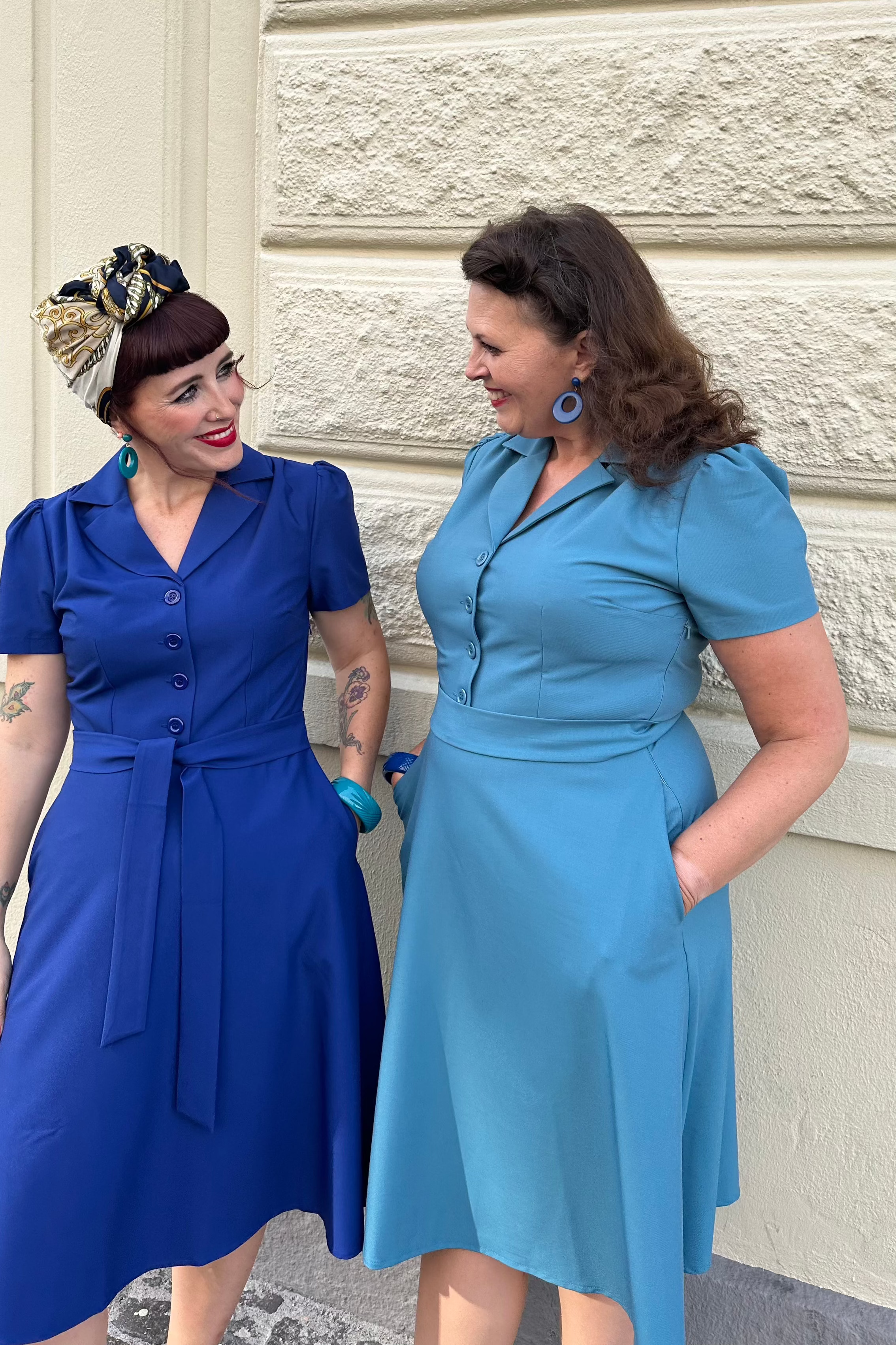 Betty skjortekjole i Air force blue skjortekjole Daisy Dapper 