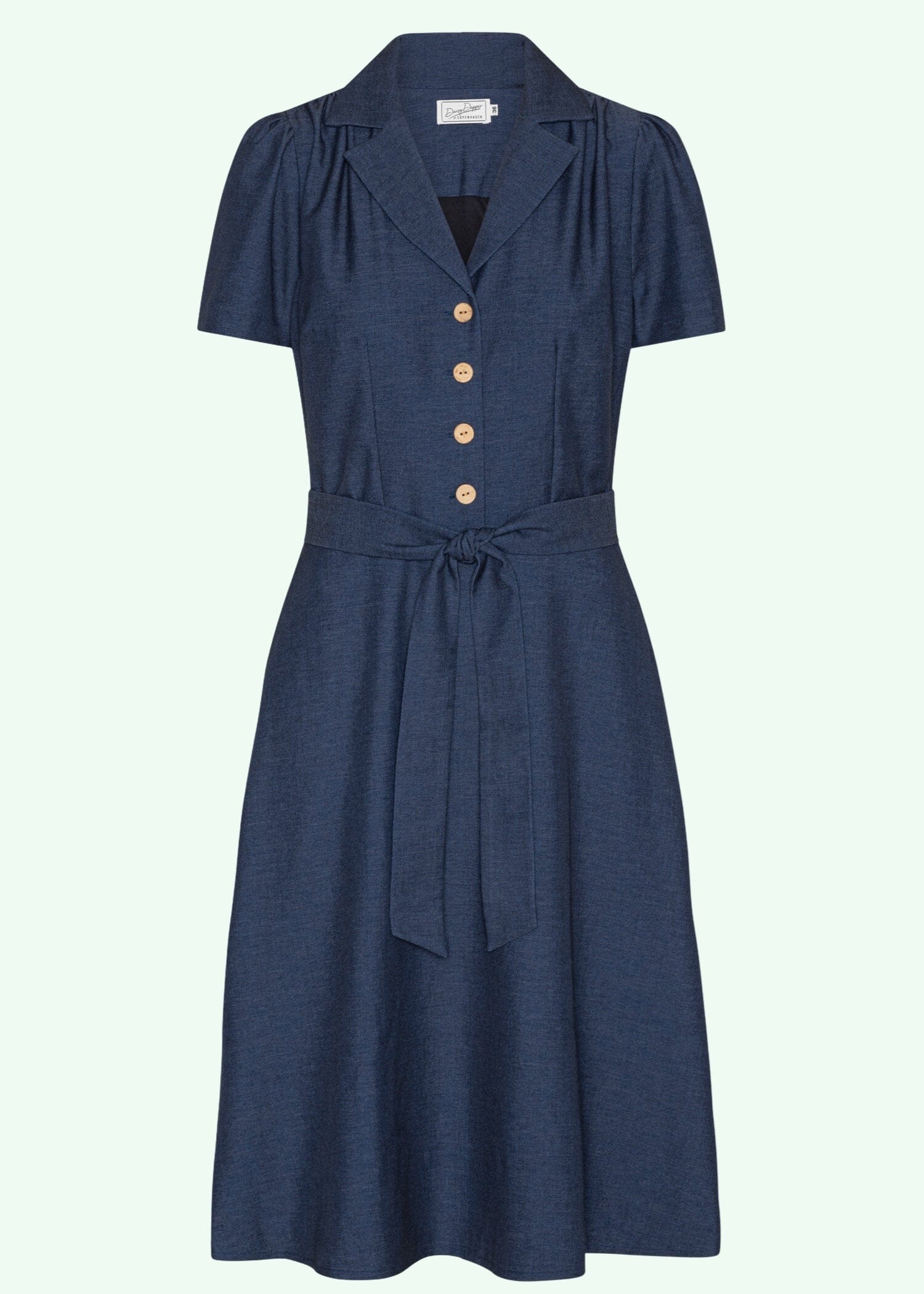 Betty skjortekjole i mørk denim (efterårs version) Kjoler Daisy Dapper 