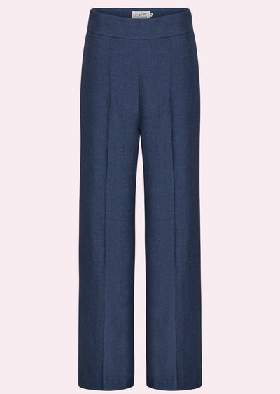 Billie højtaljede bukser i blå "denim" bukser Daisy Dapper 