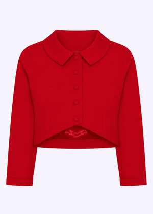 Bolero jakke - rød linen look Bolero Daisy Dapper 
