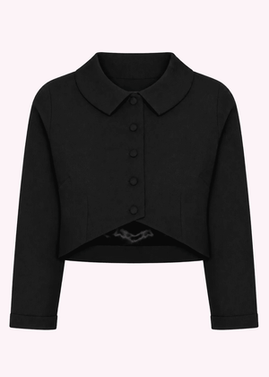 Bolero jakke - sort linen look Bolero Daisy Dapper 