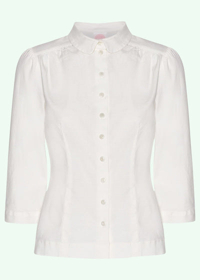 Bookworm Blouse skjorte i hvid tøj Emmy Design 