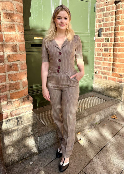 Buksedragt i brune tern buksedragt Very Cherry 