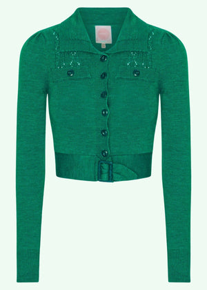 Catch me if you can- cardigan i grøn tøj Emmy Design 