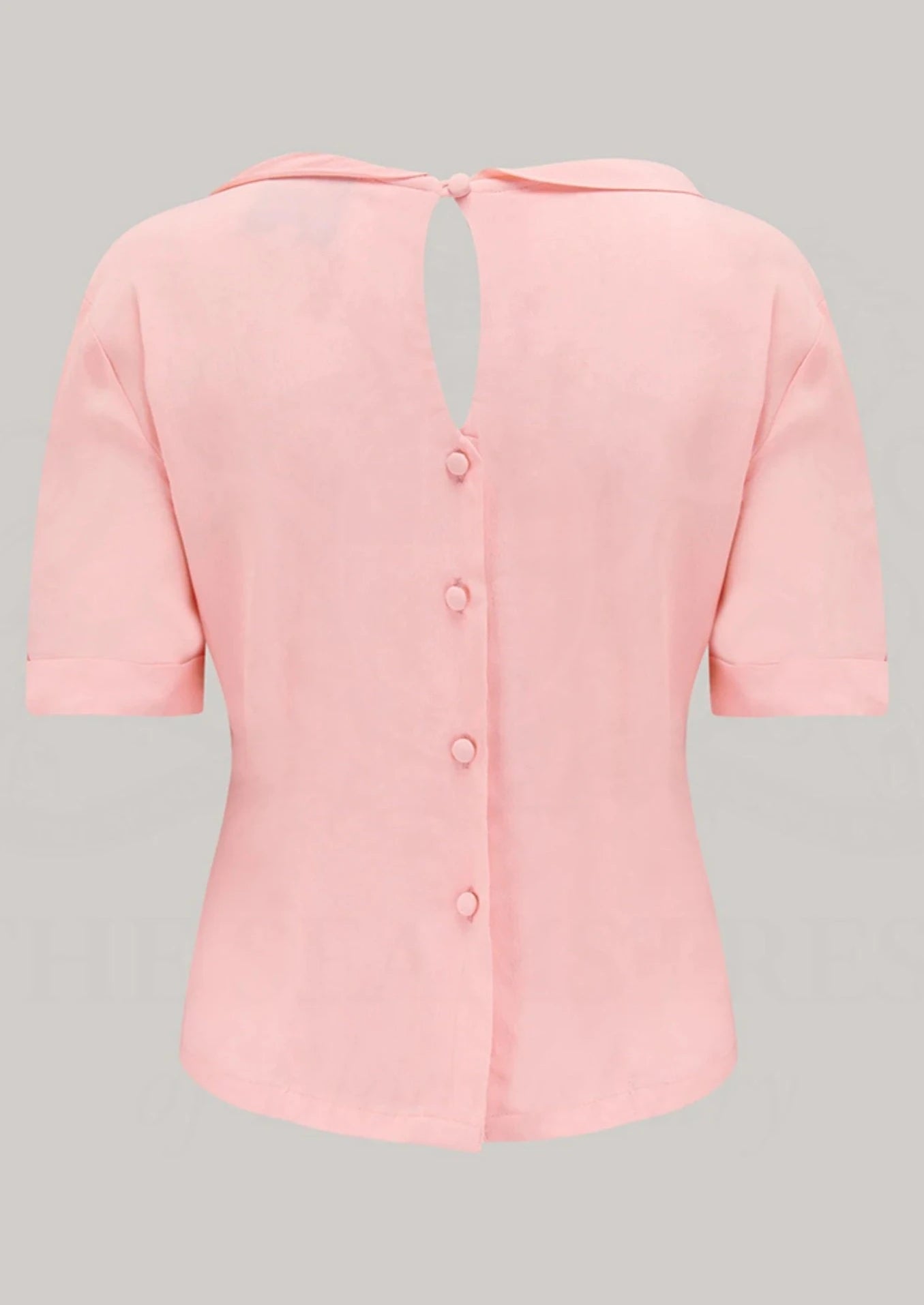 Cindy skjorte med korte ærmer i lyserød Seamstress Of Bloomsbury 