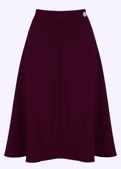 Classic A-line nederdel i Aubergine aline nederdel Weekend Doll 