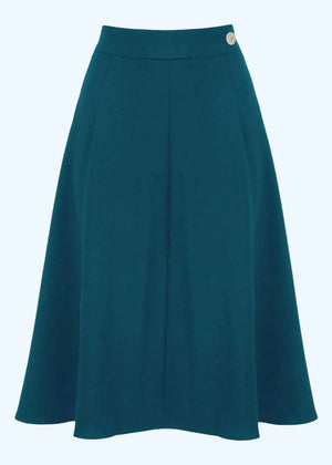 Classic A-line nederdel - muted teal aline nederdel Weekend Doll 