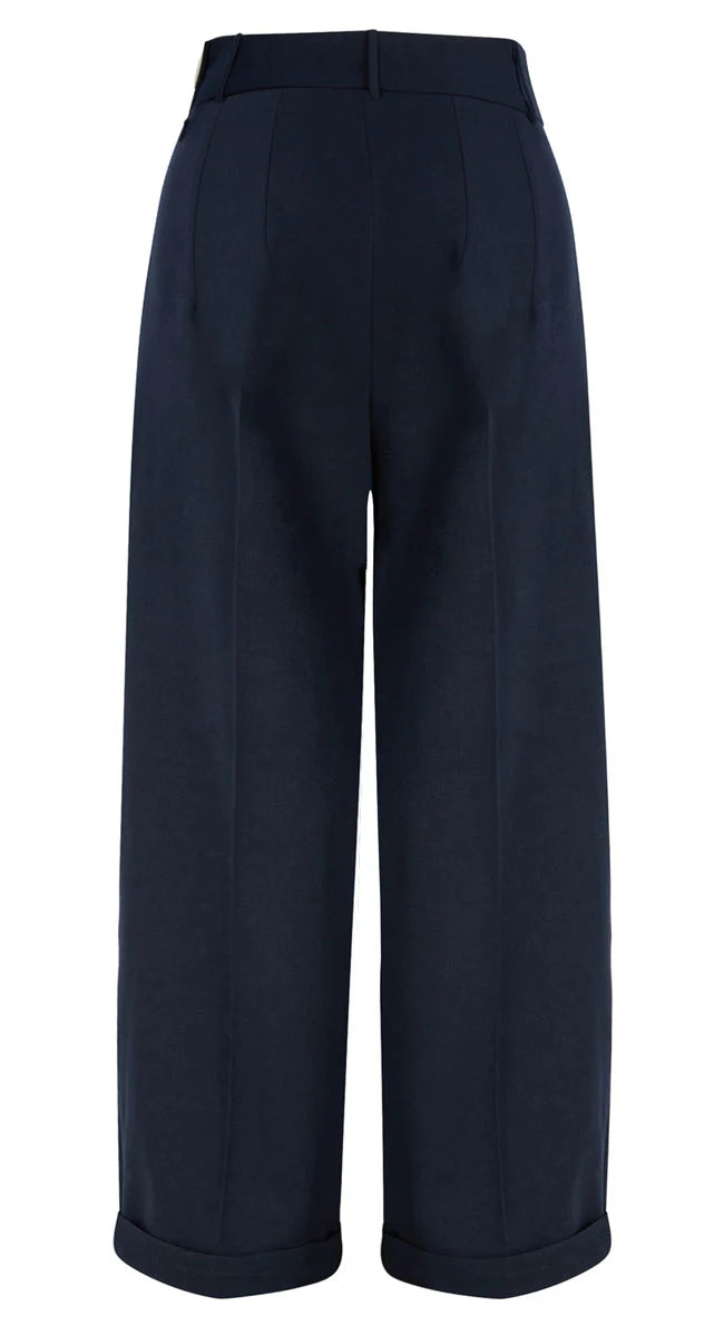 Classic højtaljede bukser i navy bukser Weekend Doll 