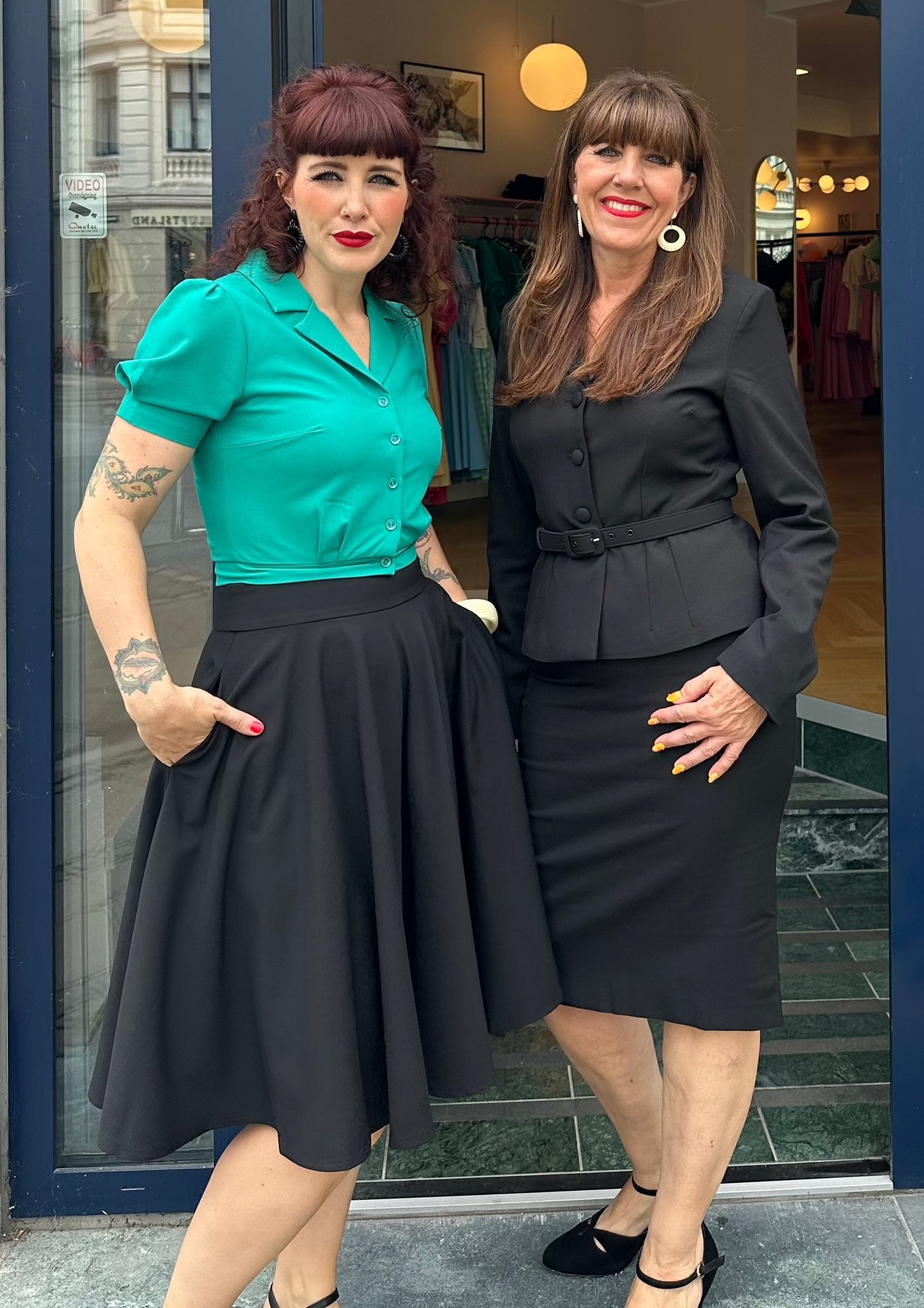 Daisy kortærmet cropped skjorte i aqua grøn kortærmet skjorte Daisy Dapper 