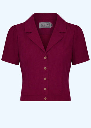 Daisy kortærmet skjorte - berry kortærmet skjorte Daisy Dapper 