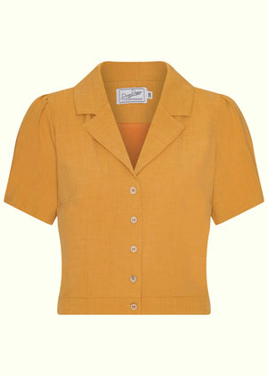 Daisy kortærmet skjorte i lys okker kortærmet skjorte Daisy Dapper 