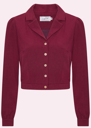 Daisy langærmet skjorte i berry langærmet skjorte Daisy Dapper 