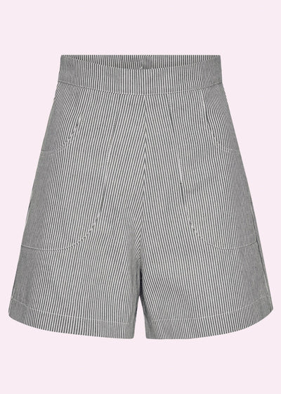Højtaljede 1950'er stil shorts med sorte striber tøj Freddies Of Pinewood 