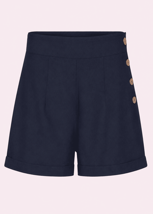 Højtaljede shorts - navy blå Shorts Daisy Dapper 