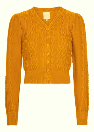 Ice Breaker Cardigan i mustard tøj Emmy Design 