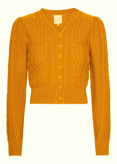 Ice Breaker Cardigan i mustard tøj Emmy Design 