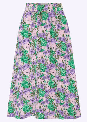 Joan A-line nederdel i 'Spring Garden' Nederdel Weekend Doll 