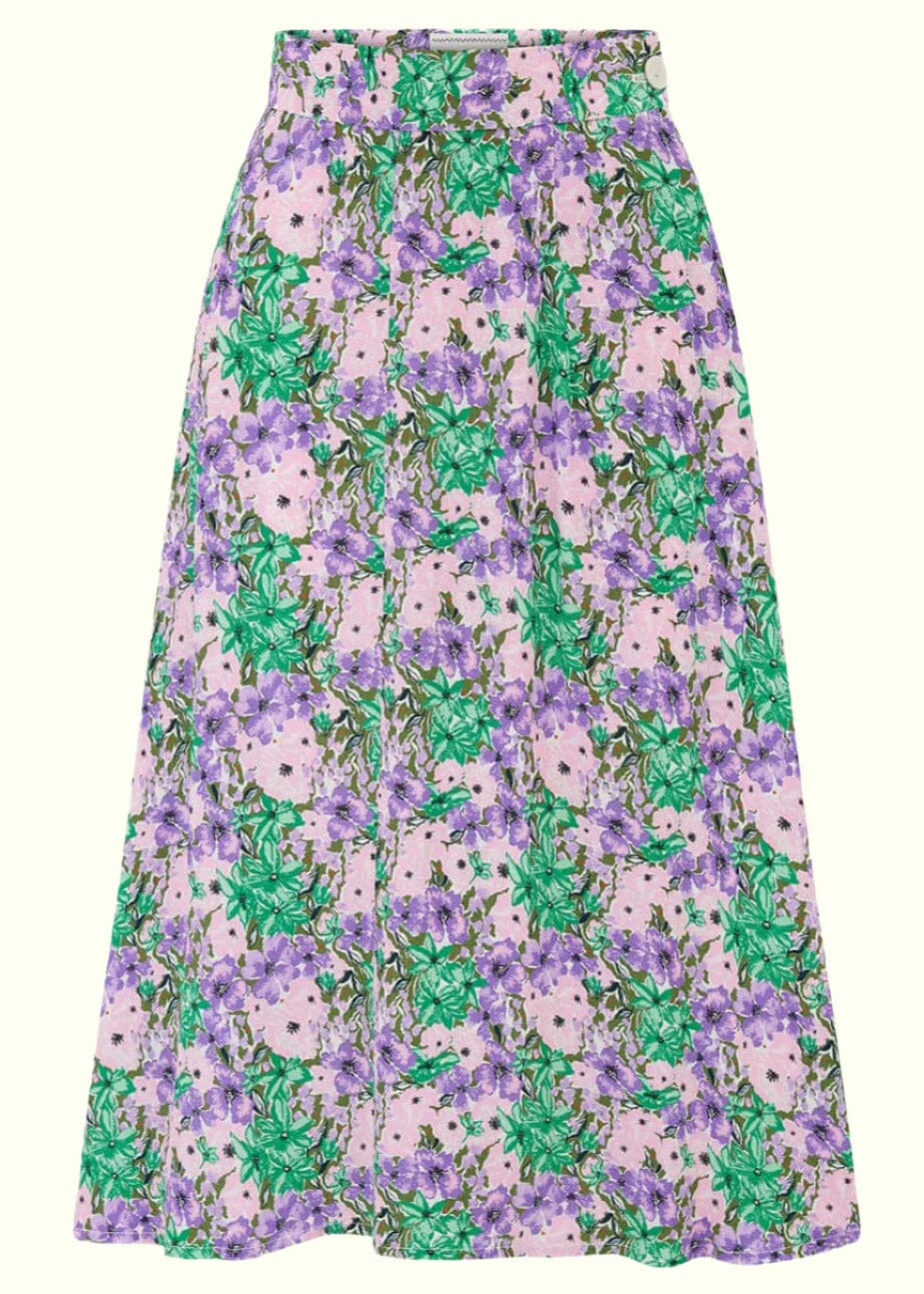 Joan A-line nederdel i 'Spring Garden' Nederdel Weekend Doll 