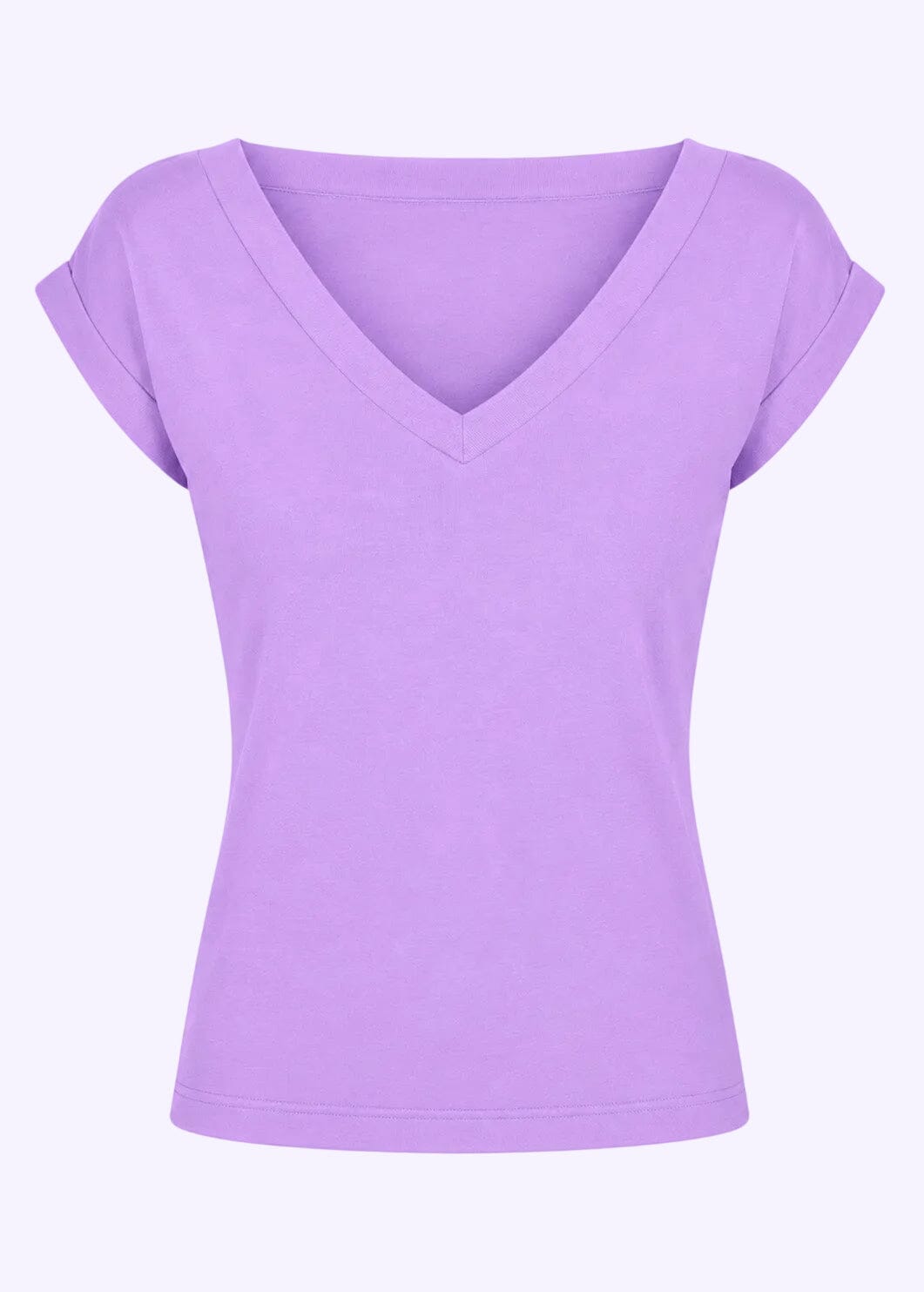 Kortærmet vendbar boatneck top - lavendel jersey top Daisy Dapper 
