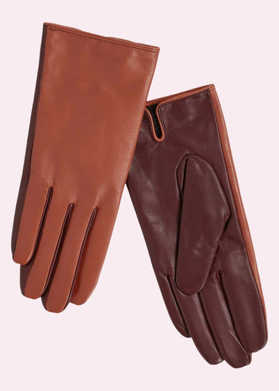 Læder hansker i brun King Louie 