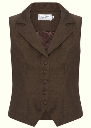 Marlene vest i mørkebrun vest Daisy Dapper 