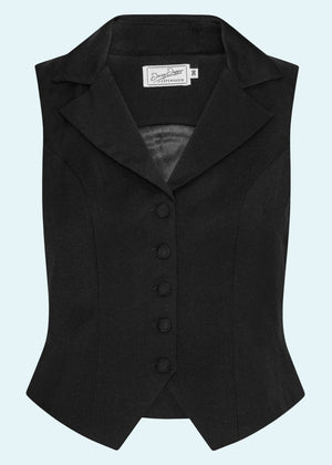 Marlene vest i sort vest Daisy Dapper 