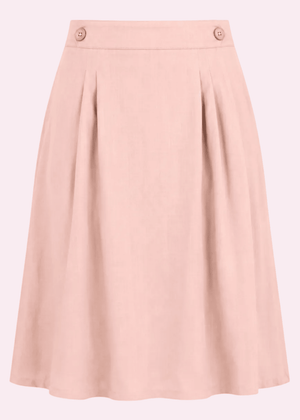 Nederdel med slåom detalje - lys rosa aline nederdel Daisy Dapper 