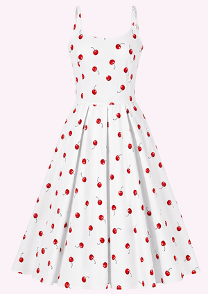Priscilla swing kjole - kirsebær print swing kjole Pretty Dress Company 