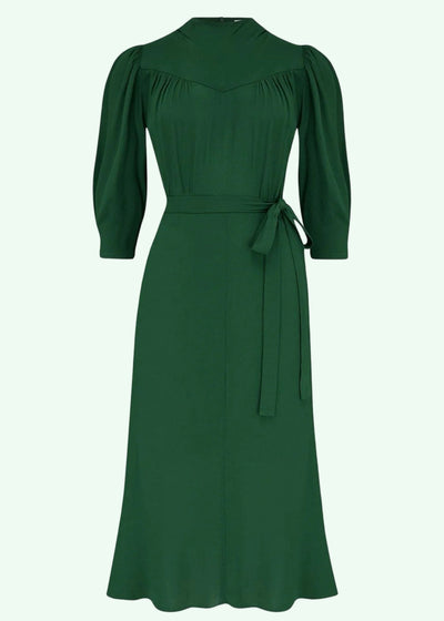 Rita midi kjole i grøn aline kjole Weekend Doll 