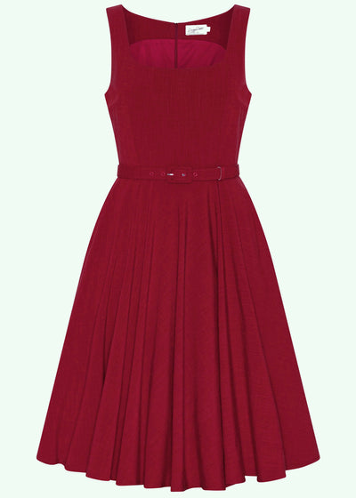 Ruby boatneck swingkjole - rød Daisy Dapper 