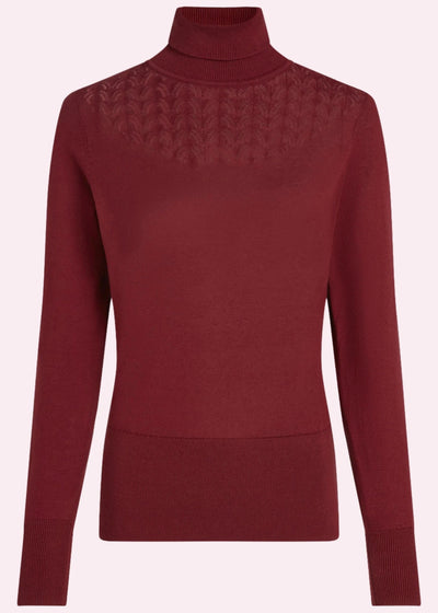 Rullekrave Club Top i vinrød top King Louie 