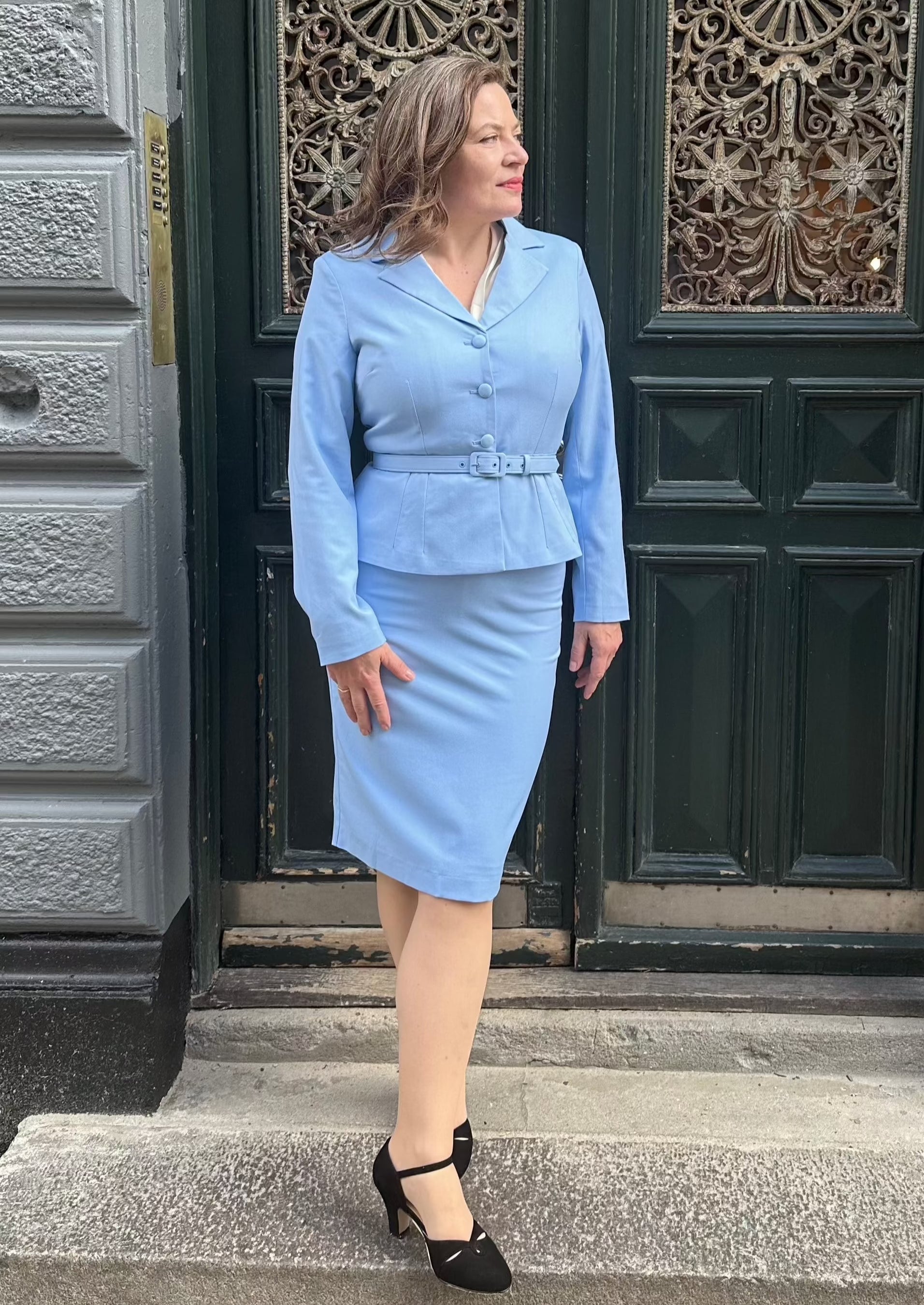 Siri taljeret blazer i lys himmelblå tøj Daisy Dapper 