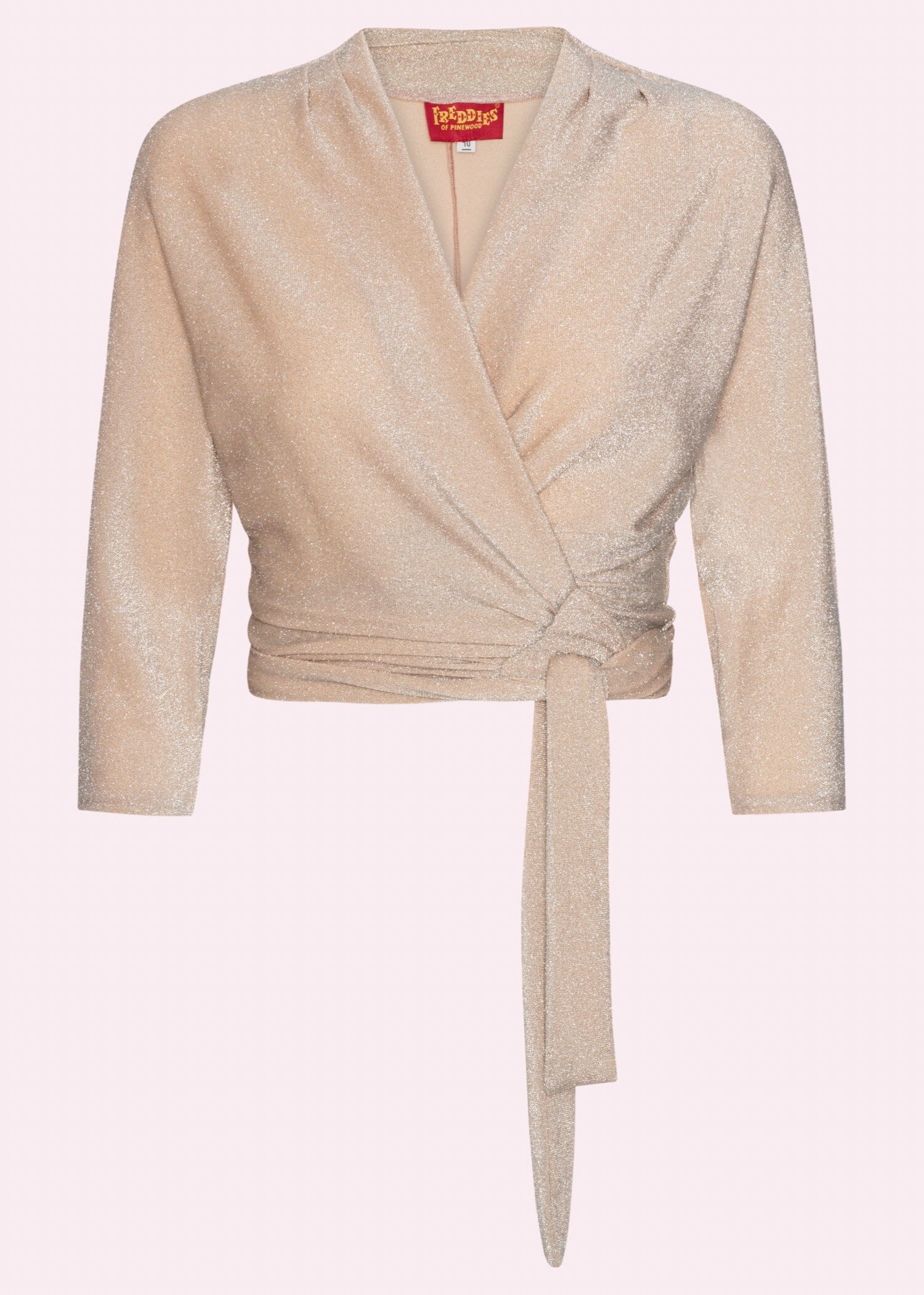 Slåom bluse i guld med glimmer Freddies Of Pinewood 