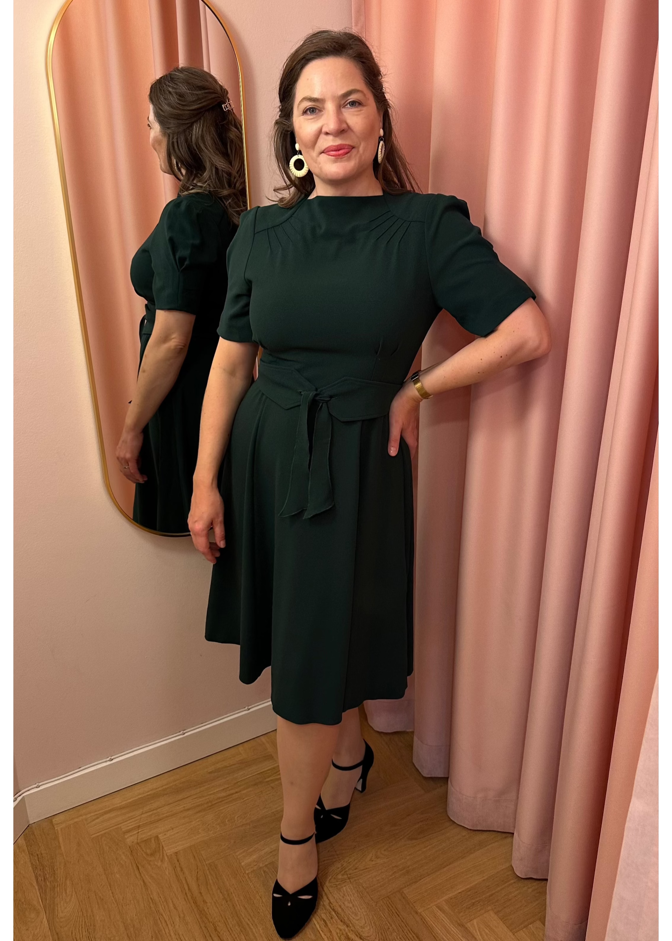 Stanwyck 40'er stils kjole i grøn swing kjole House of Foxy 