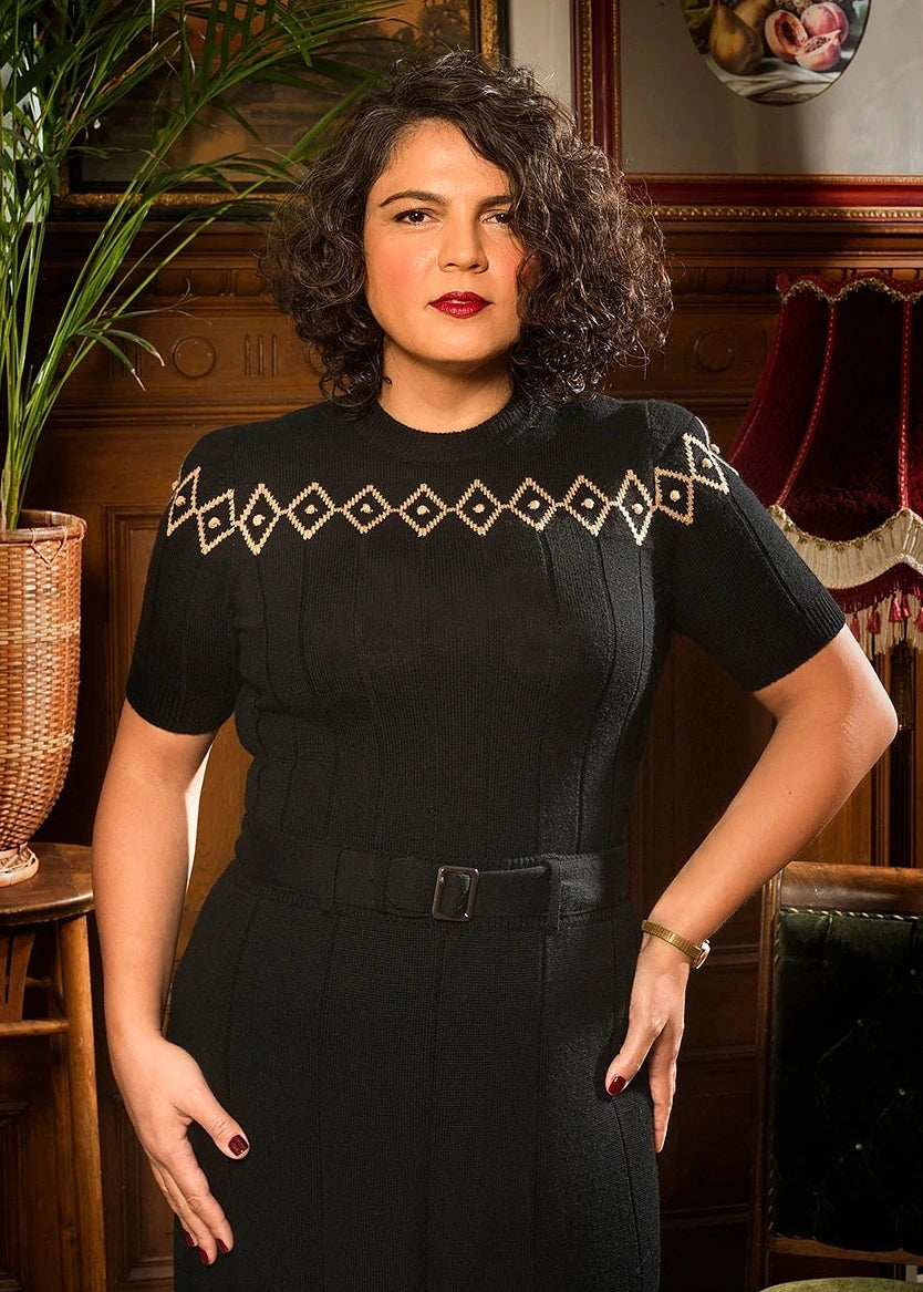 The Darling Diamond Top - Black strik top Emmy Design 