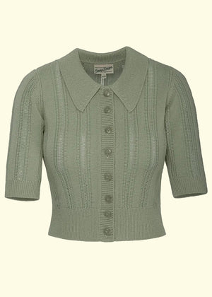 The Non Contrast Cardigan - Lys grøn bluse Emmy Design 
