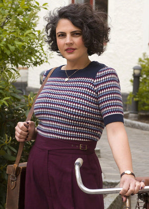 The Technicolor Top - Navy bluse Emmy Design 