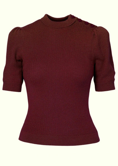 The Top Drawer Top i maroon melange bluse Emmy Design 