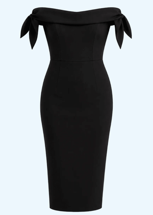 Tilly pencil kjole - sort pencil kjole Pretty Dress Company 