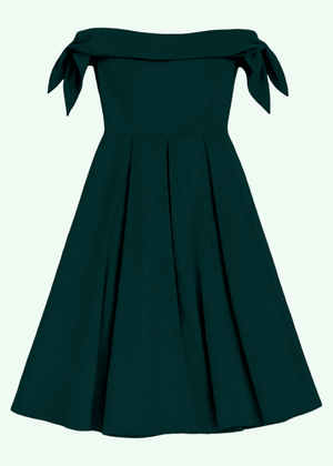 Tilly swing kjole - mørk grøn pencil kjole Pretty Dress Company 