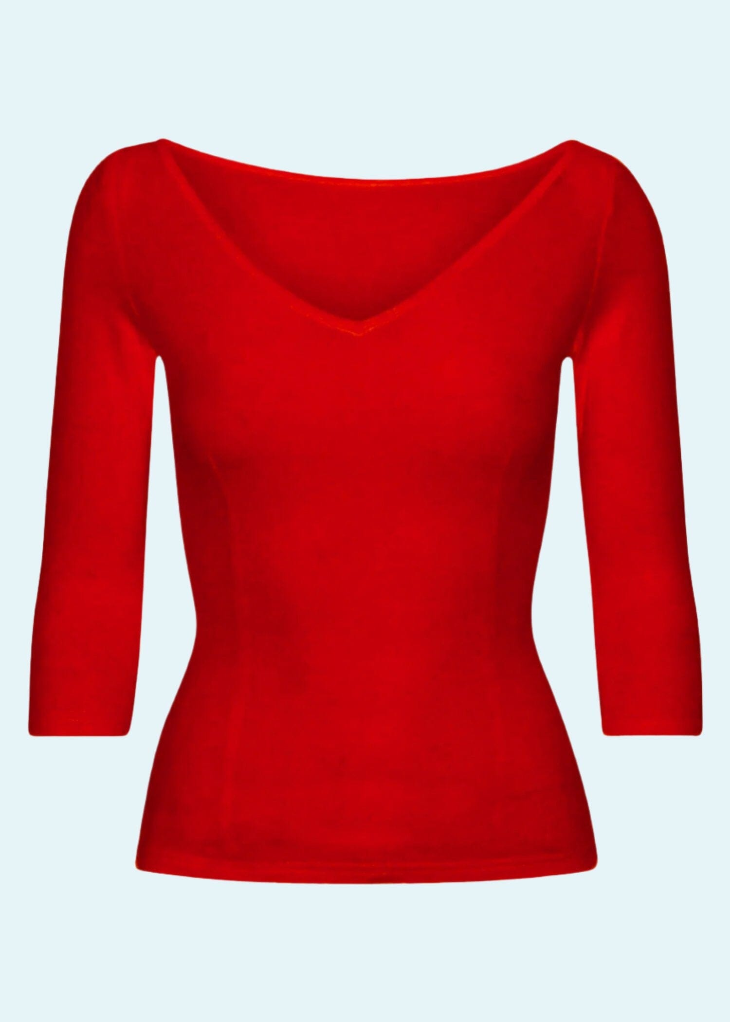 Vendbar boatneck top i rød jersey top Daisy Dapper 