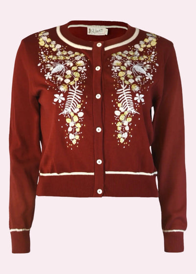 Vera Cardigan, Burgundy Berries Cardigan cardigan Palava 