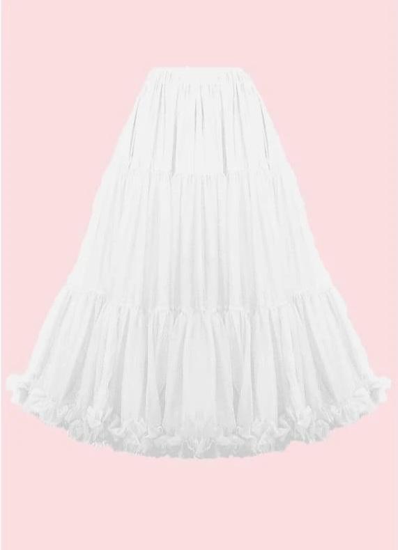 1950'er Petticoat i hvid toej mondokaos 
