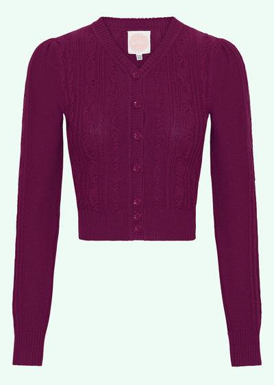 Emmy Design: Ice Skater Cardigan i burgundy Emmy Design 