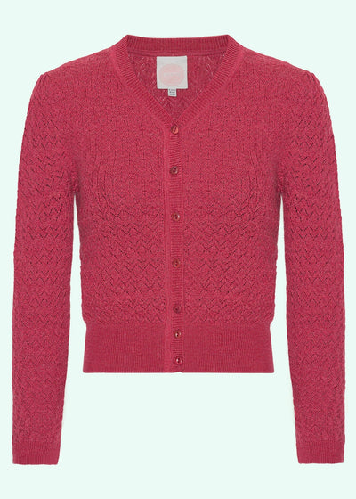 Emmy Design: The Delightful Daytime cardigan i raspberry toej Emmy Design 