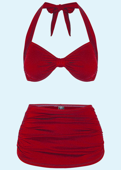 Esther Williams: 1950'er stils Bikini i rød toej Esther Williams 