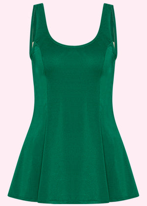 Esther Williams: 'Swim dress' badedragt med skørt i grøn Esther Williams 