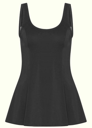 Esther Williams: 'Swim dress' badedragt med skørt i sort Esther Williams 